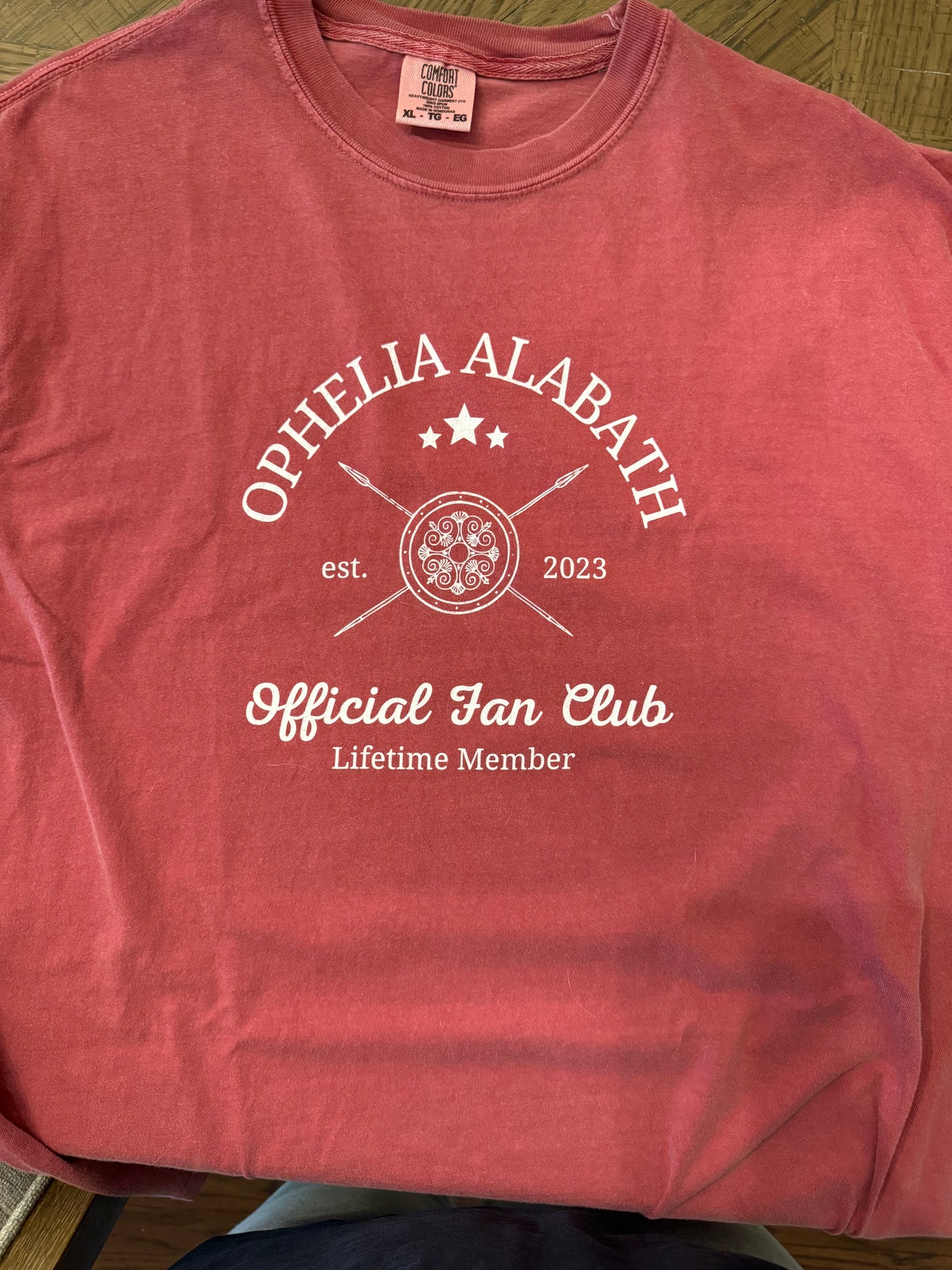 Ophelia Alabath Fan Club Tee  - ***SAMPLE COLOR - Size XL***