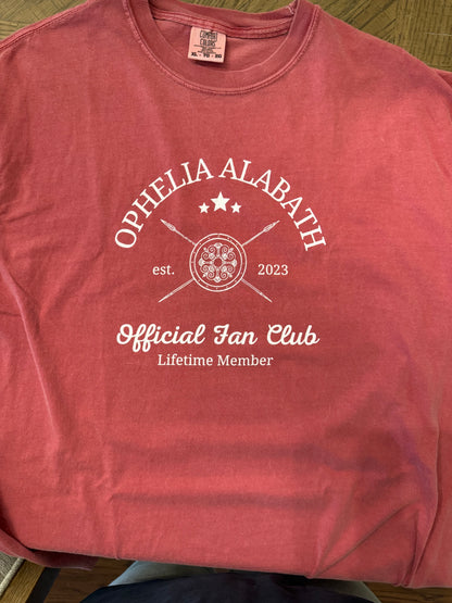 Ophelia Alabath Fan Club Tee  - ***SAMPLE COLOR - Size XL***